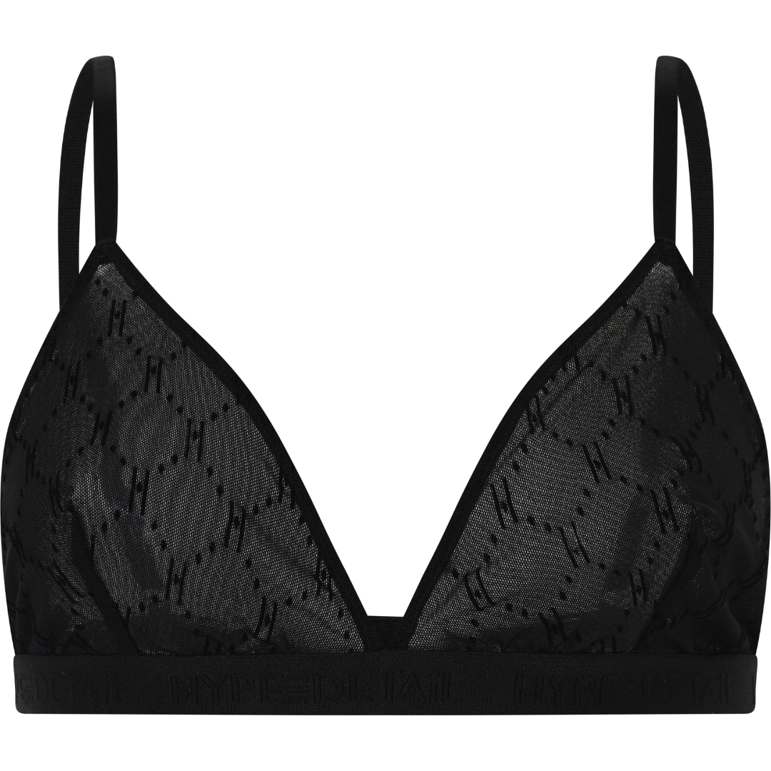 Hype The Detail Mesh Bralette H-Logo Black
