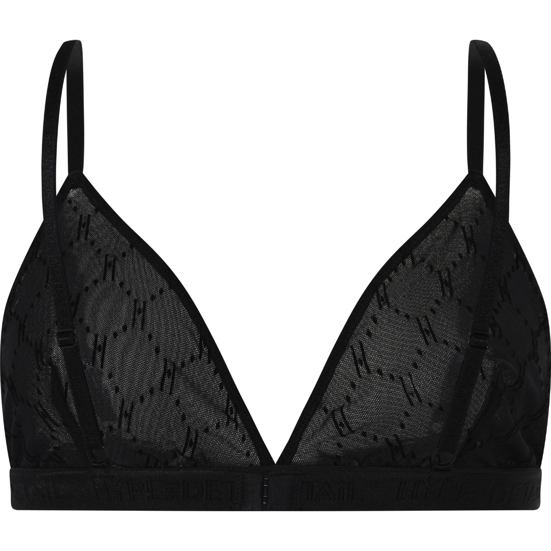 Hype The Detail Mesh Bralette H-Logo Black