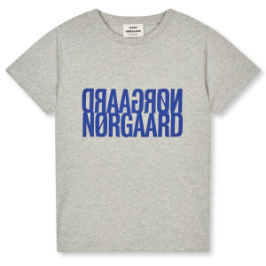 Mads Nørgaard Single Organic Trenda P T-shirt Mid Grey Melange Udsalg