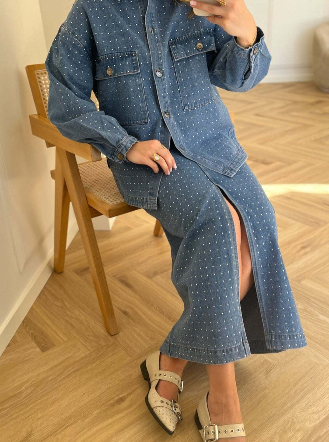 Moves Nomia Nederdel Medium Blue Levere