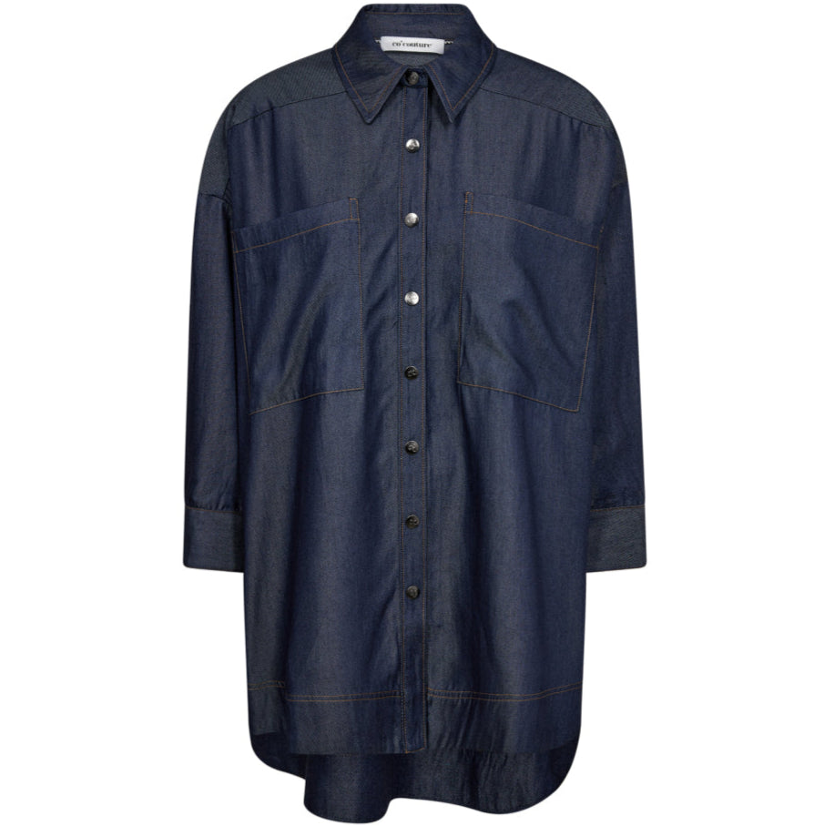 Co'Couture Titus Pocket Skjorte Dark Denim