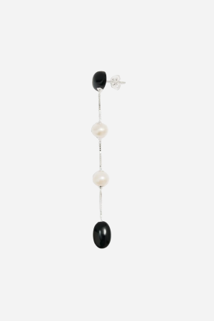 Dualism Long Earring Silver
