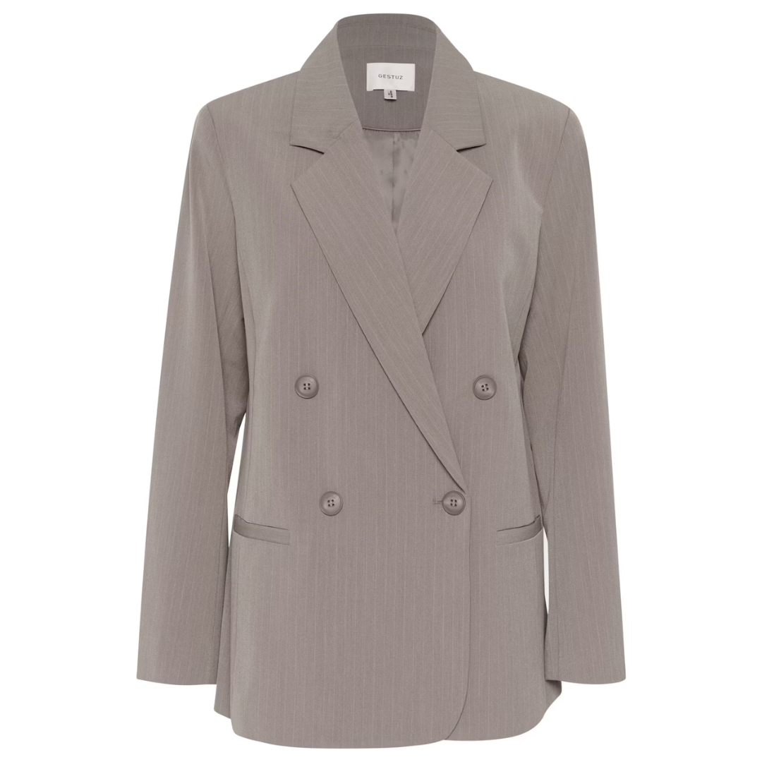 Gestuz Joelle Melange Pinstripe Blazer Rock Ridge Pinstripe Hot på udsalg