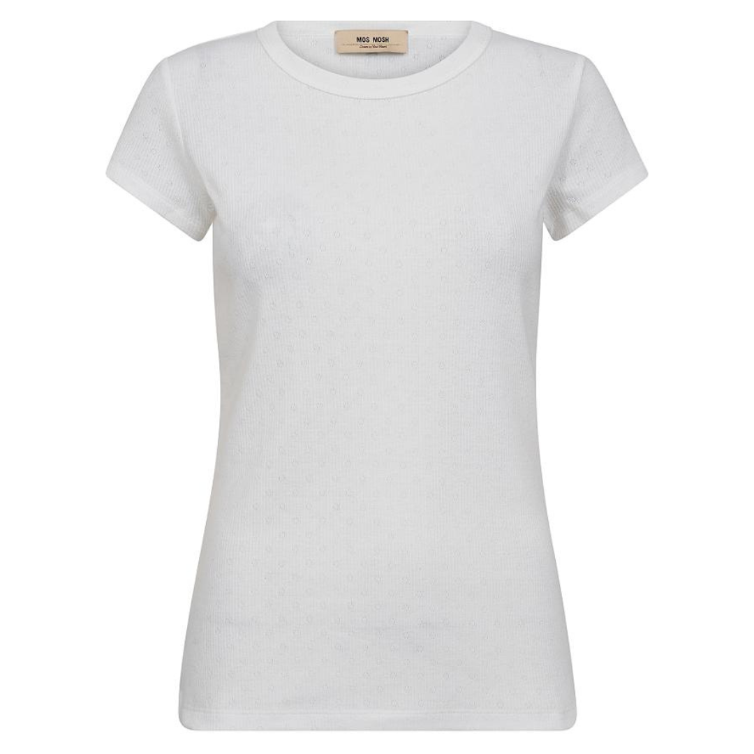 Mos Mosh Lago O-SS T-shirt White Online salg