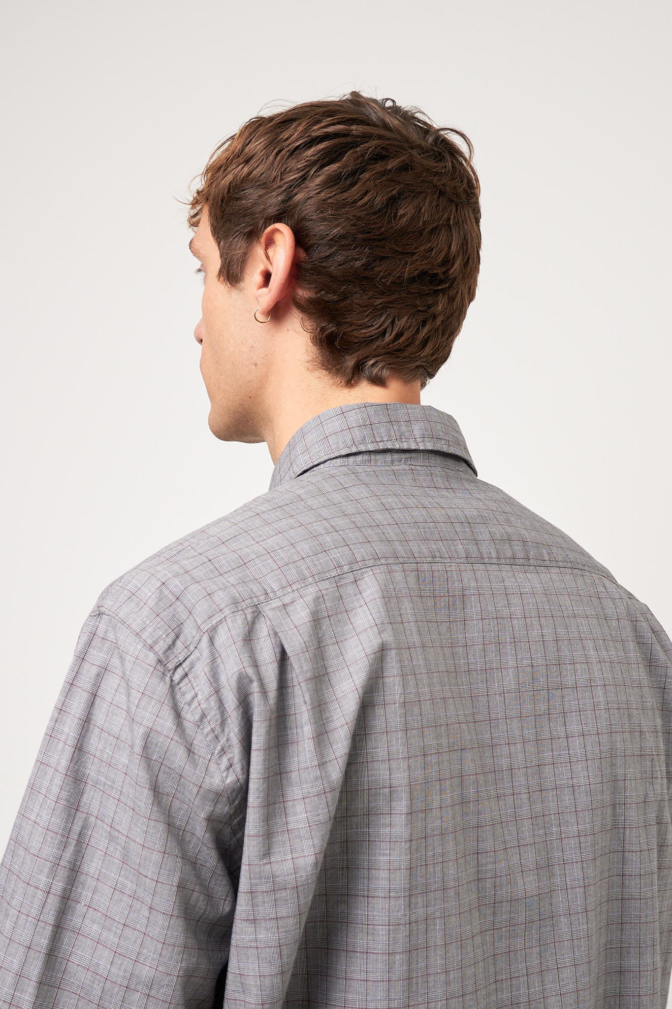 Short Sleeve Button-Up Shirt Grey