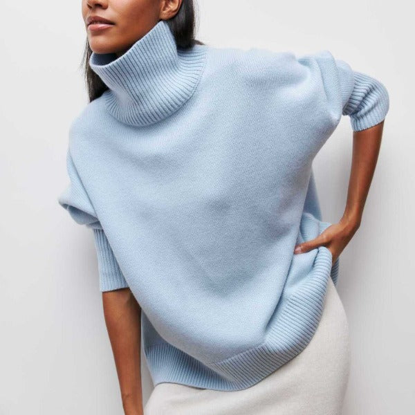 Stine | Strikket rullekravesweater