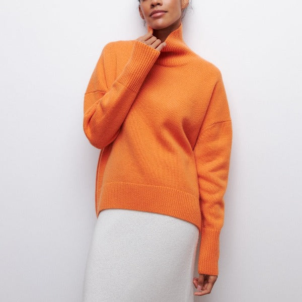 Stine | Strikket rullekravesweater