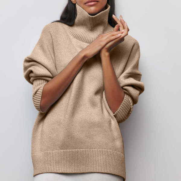 Stine | Strikket rullekravesweater