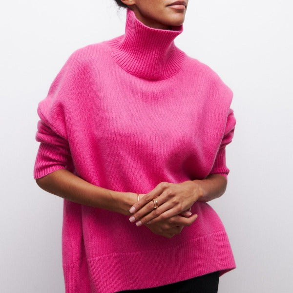 Stine | Strikket rullekravesweater
