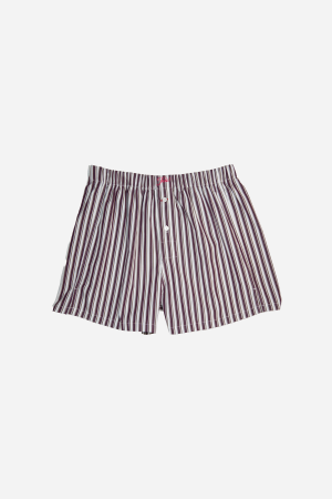 Bordeaux/Beige Stripe Boxers Udsalg