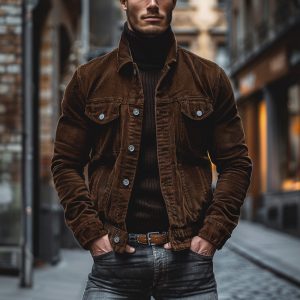 Laurits | Vintage fløjlsjakke med revers Hot på udsalg