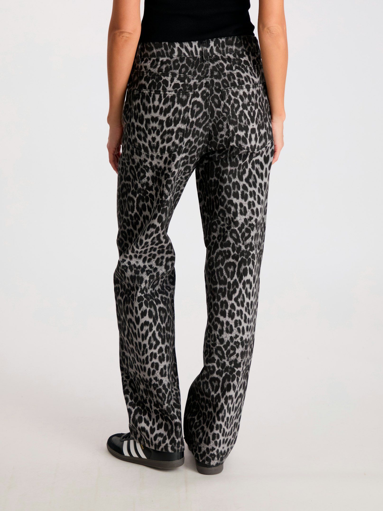 Neo Noir Simona Leopard Bukser Grey Leopard Online nu