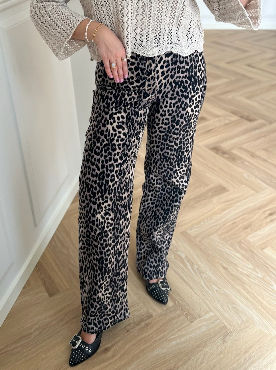 Only Juicy Anlie HW Wide Jeans Black