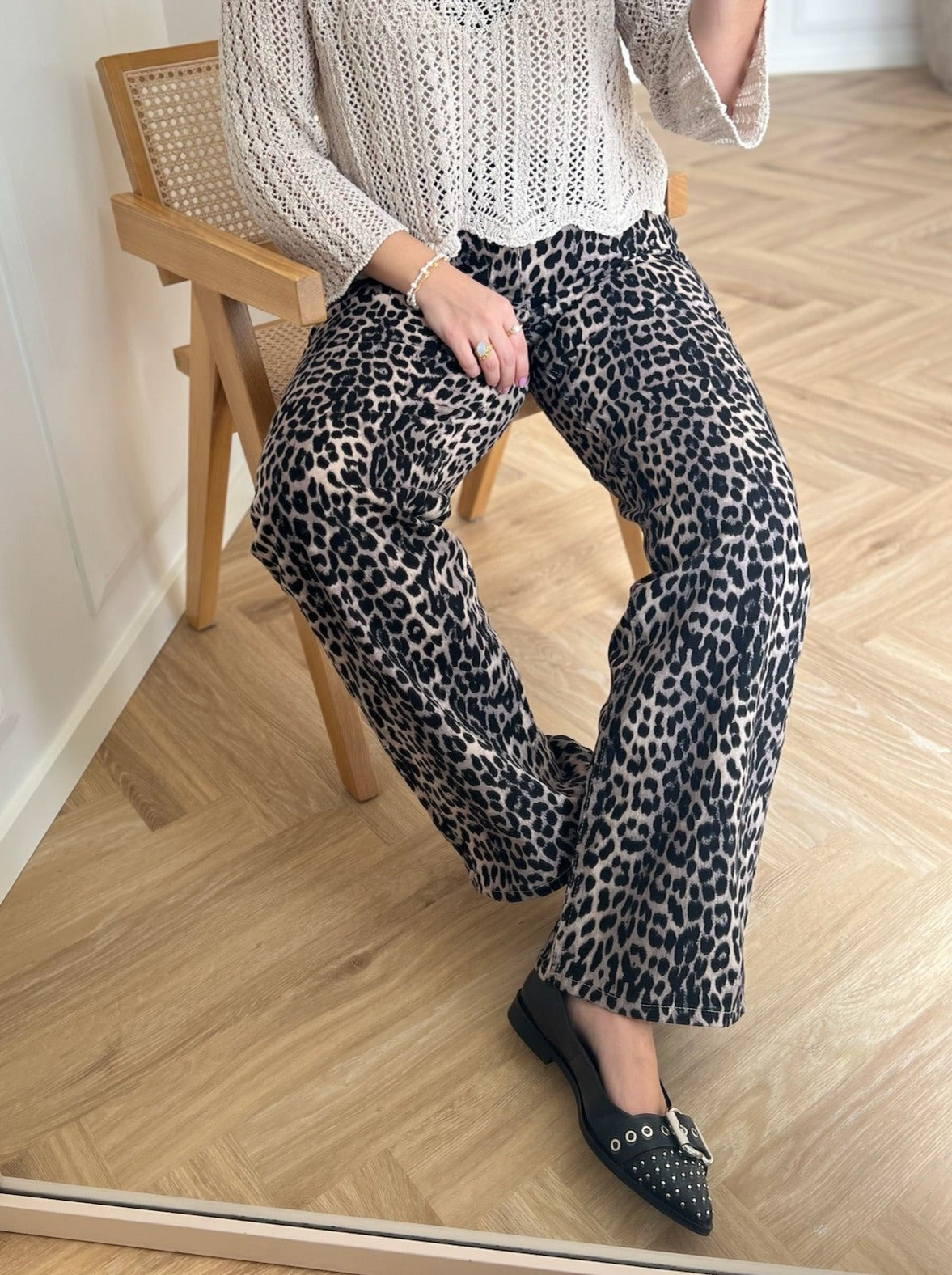 Only Juicy Anlie HW Wide Jeans Black