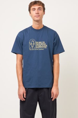 S/S Stargazer T-Shirt Dusky Blue/Yellow Online Hot Salg