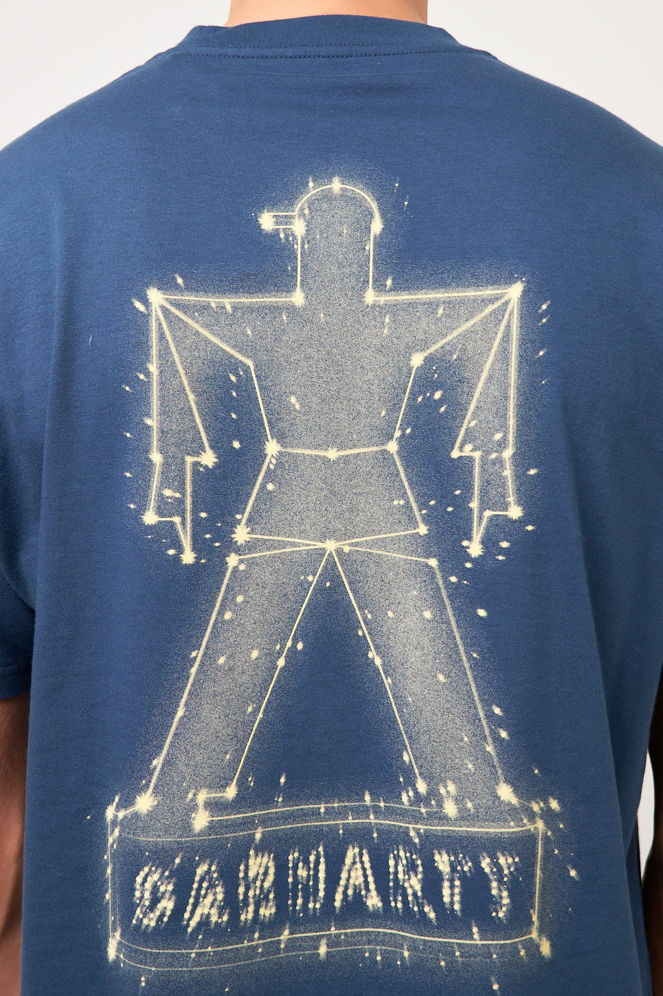 S/S Stargazer T-Shirt Dusky Blue/Yellow Online Hot Salg