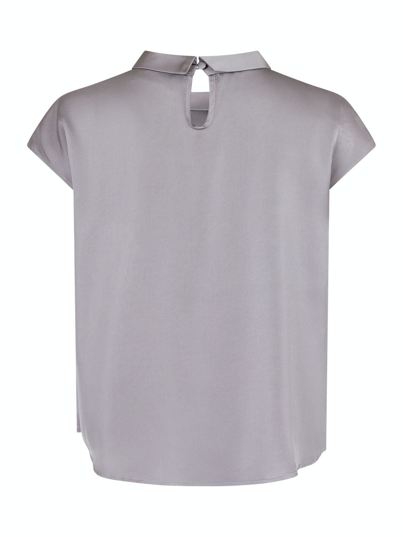 Neo Noir Fleur Drapy Satin Bluse Grey