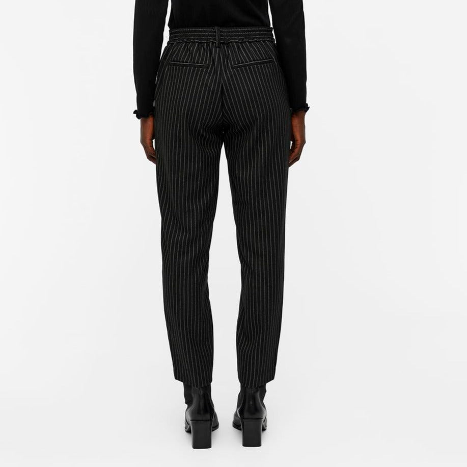 Object Lisa Slim Bukser Black/Grey NO25