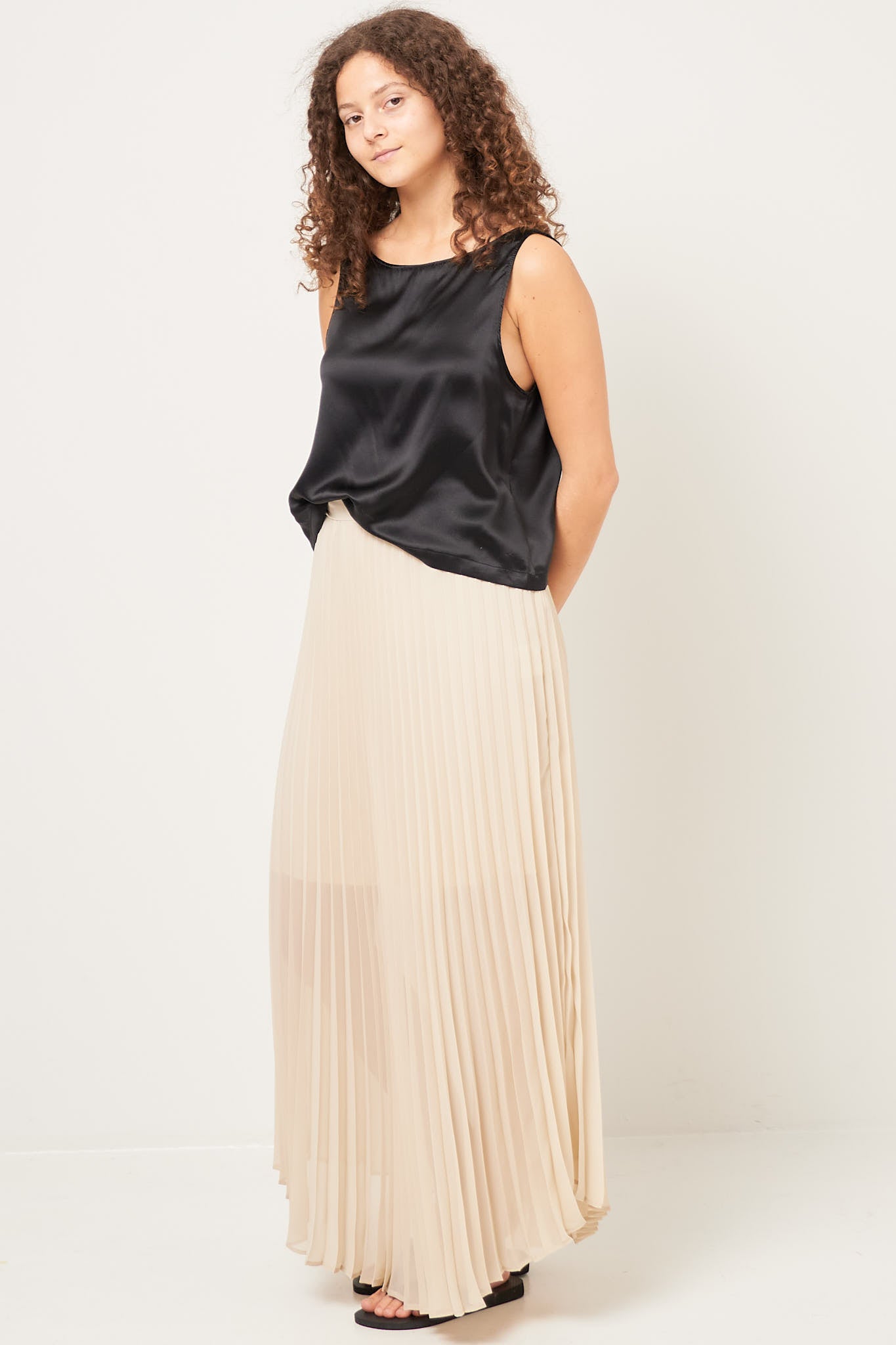 Pleated Skirt Ivory