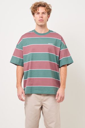 Quinby T-Shirt Silver Pine Stripe på udsalg