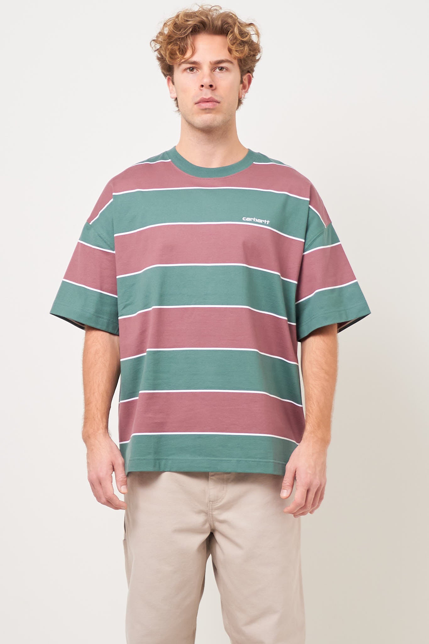 Quinby T-Shirt Silver Pine Stripe på udsalg