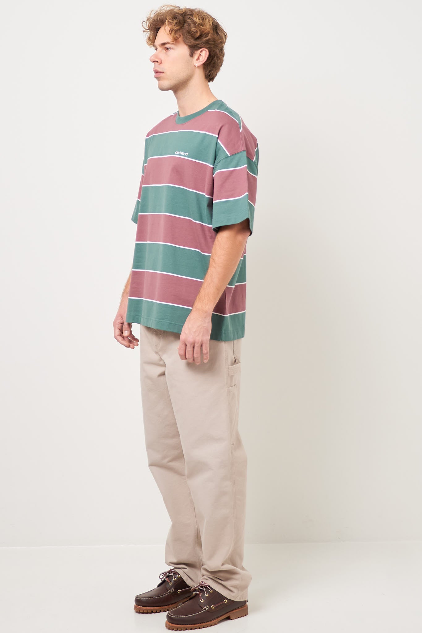 Quinby T-Shirt Silver Pine Stripe på udsalg
