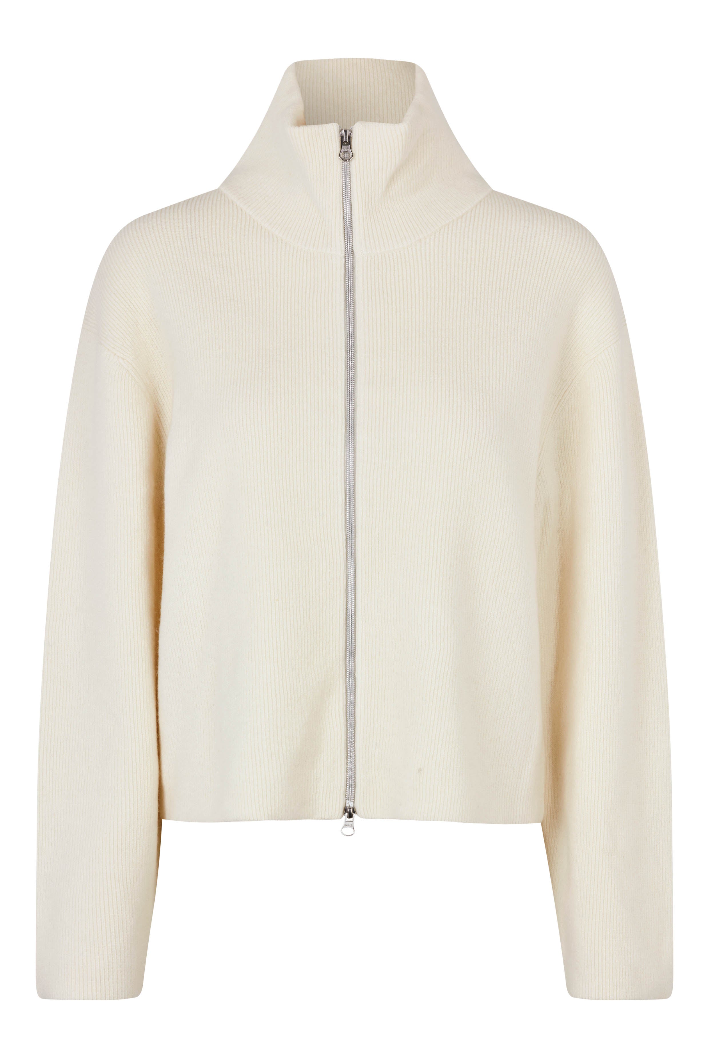 Second Female Alvera Zip Strikcardigan Vaporous White