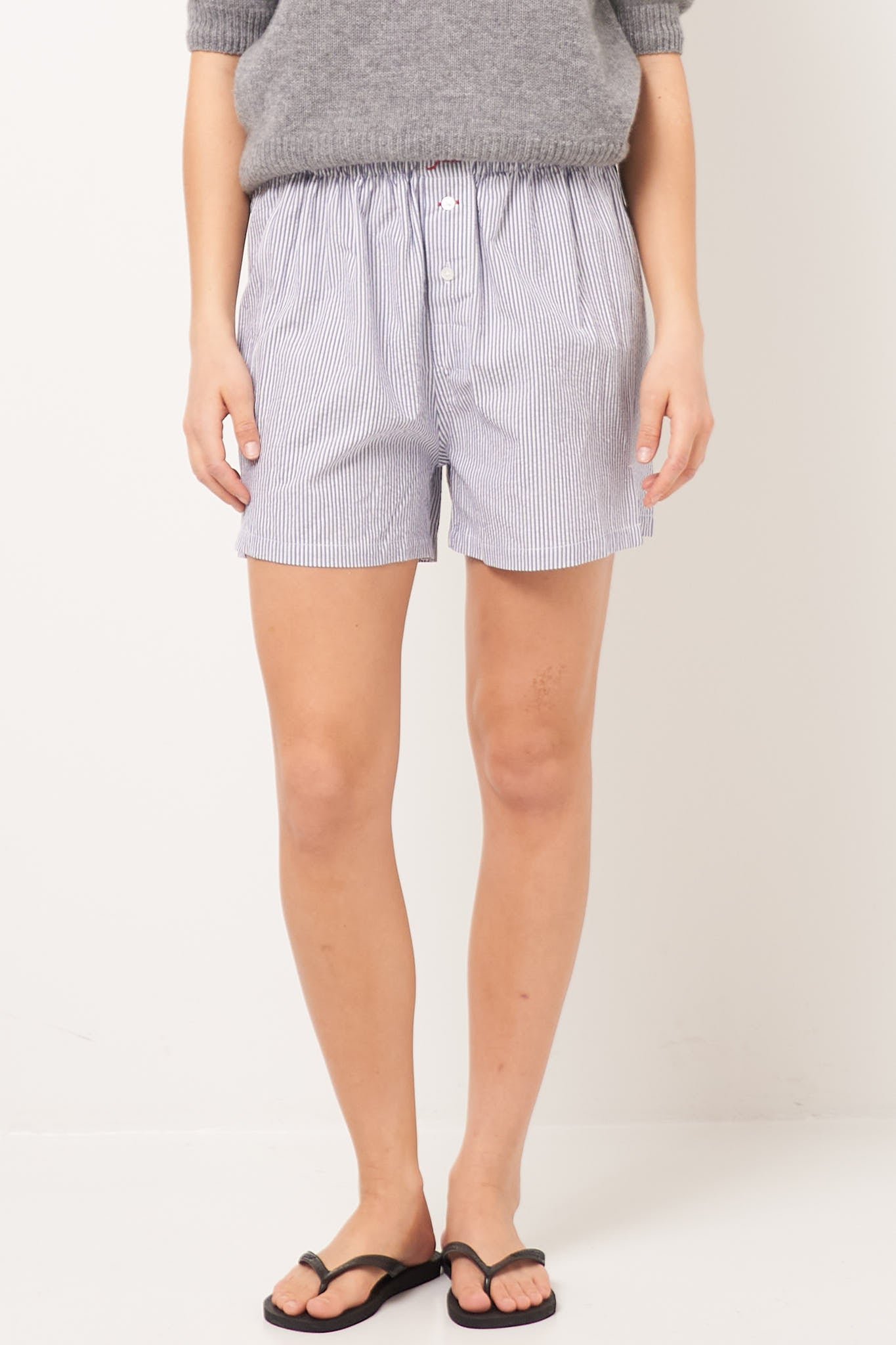Blue Stripe Seersucker Boxers