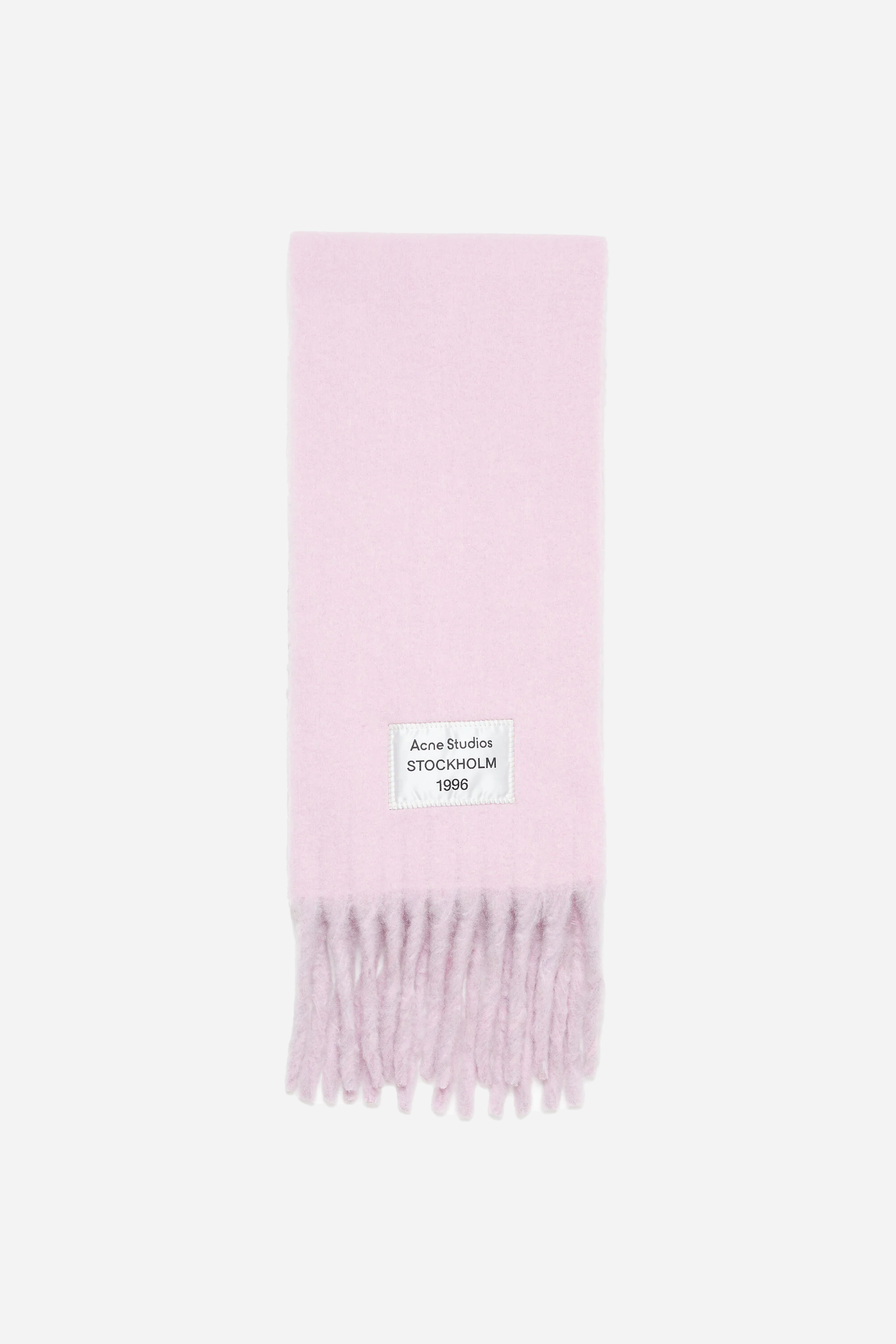 Fringed Scarf Logo Label Pink/Lilac Levere