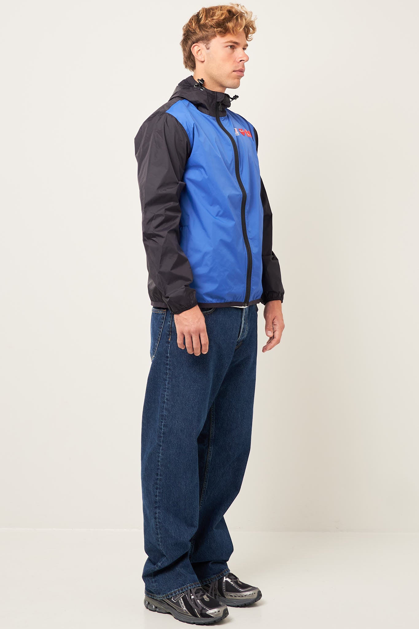 K-Way Contrast Jacket Black/Blue Online salg