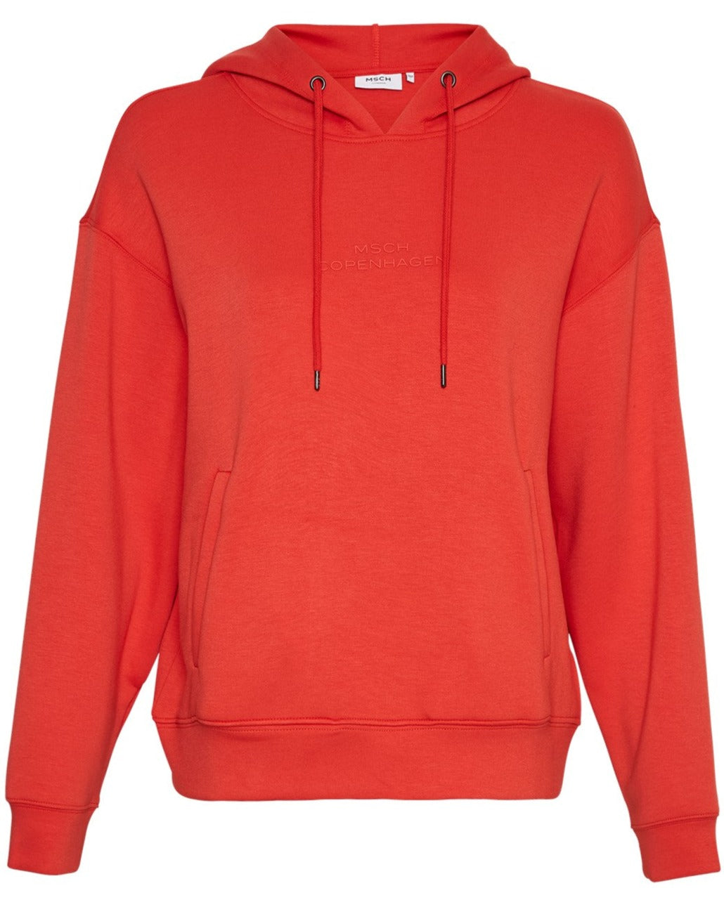 MSCH Copenhagen Ima Q Logo Hood Sweatshirt Aur Red Mode