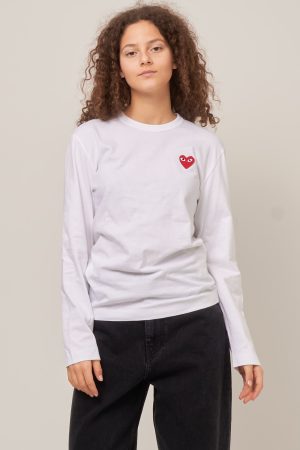 Red Heart LS T-shirt White