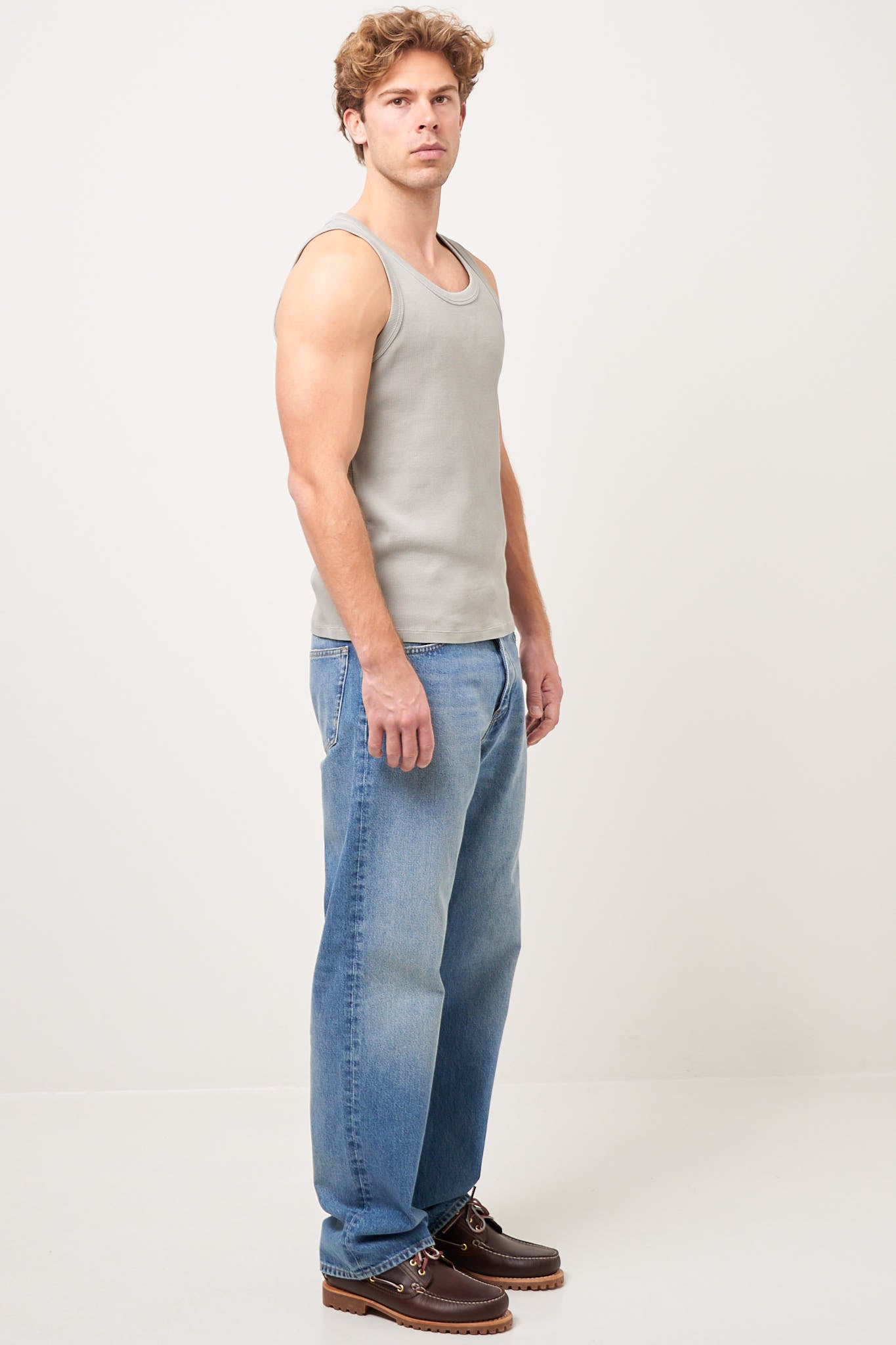 Rib Tank Top Grey Online