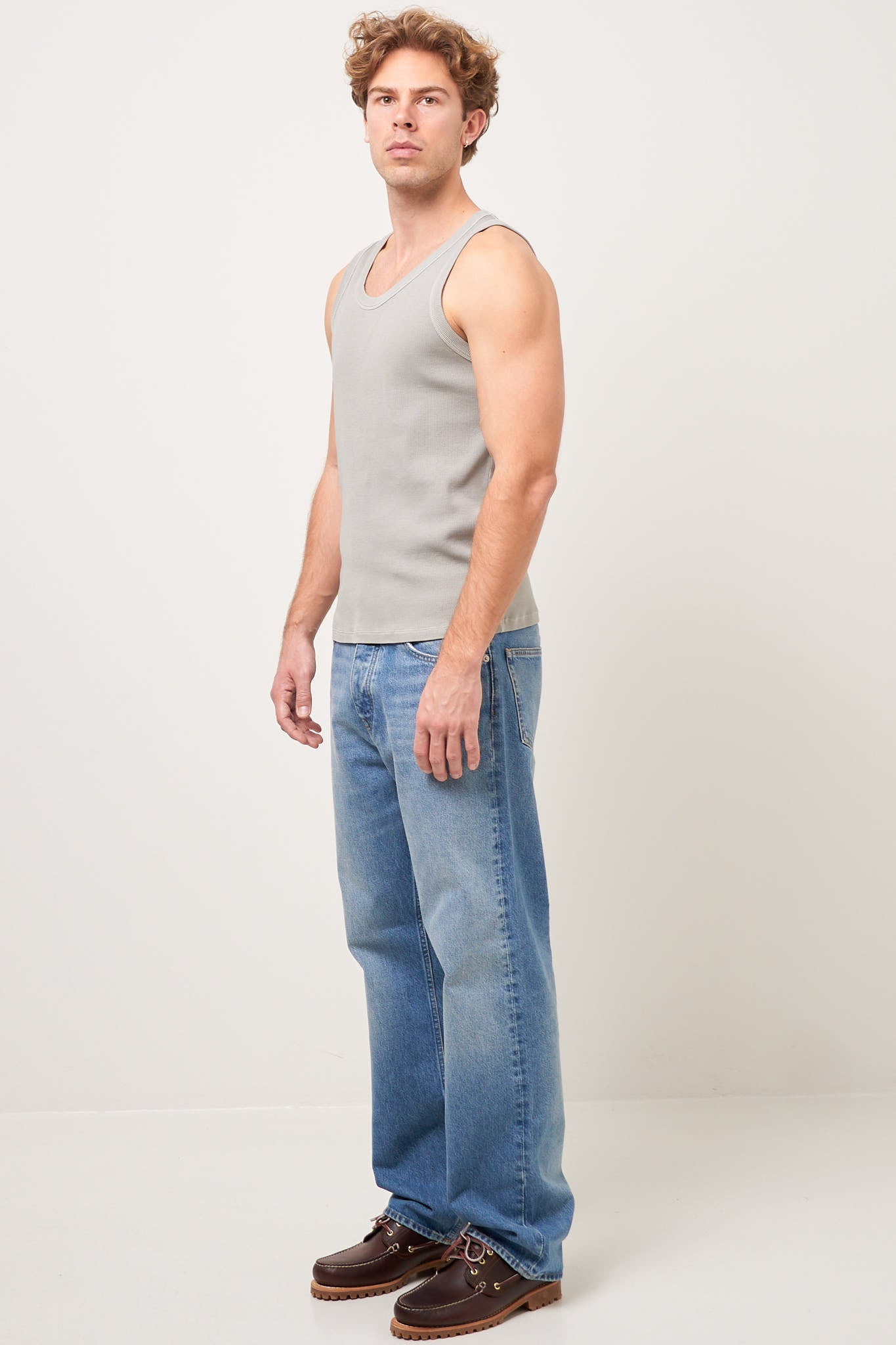 Rib Tank Top Grey Online