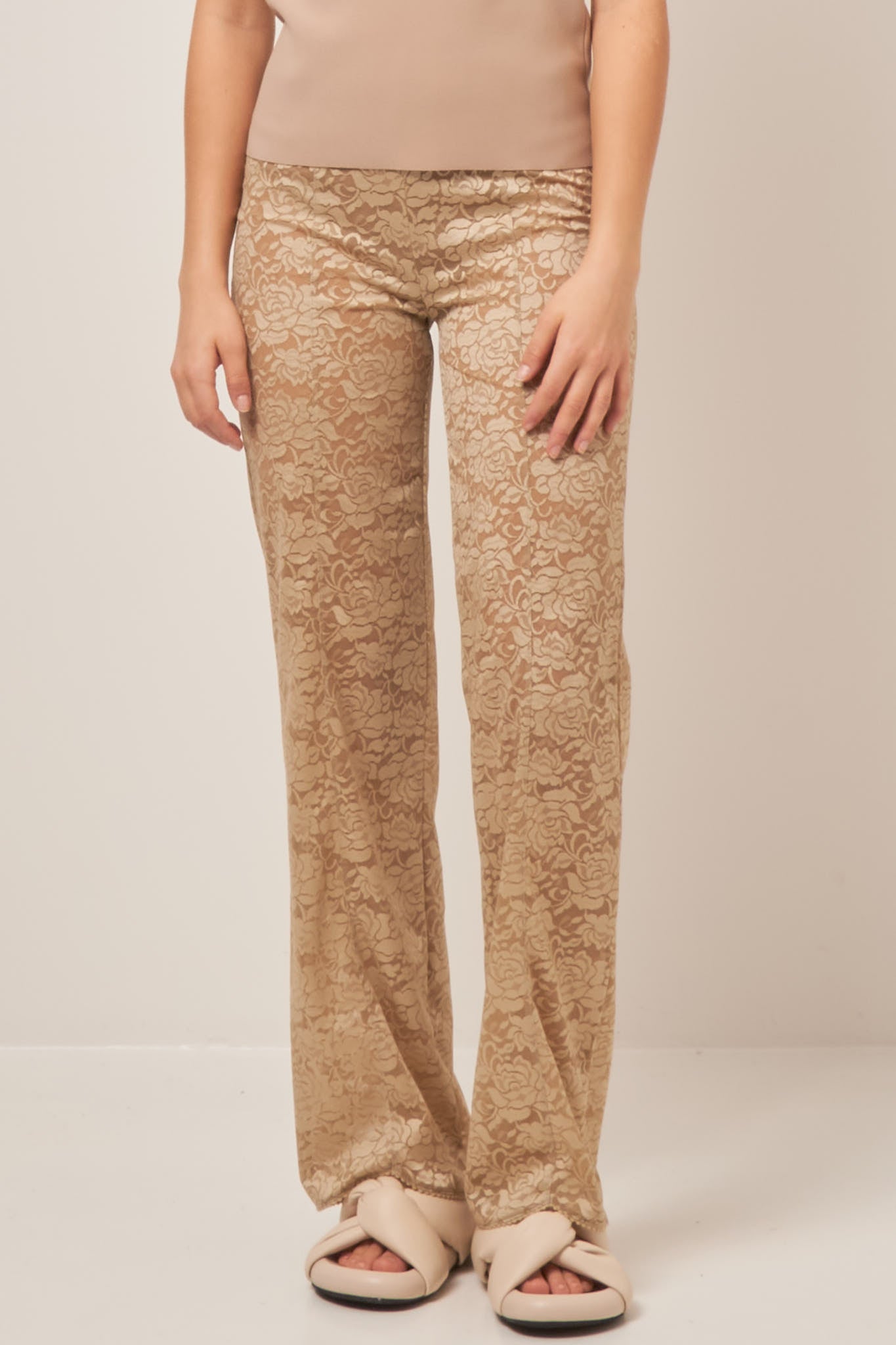Rose Lace Trouser Honey Udsalg