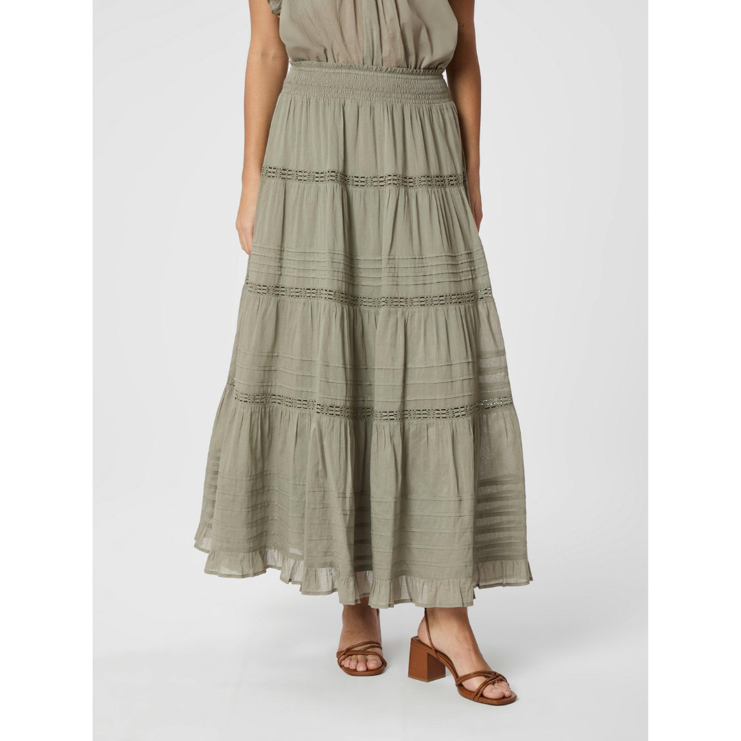 Neo Noir Felicia S Voile Nederdel Smoke Green NOS25