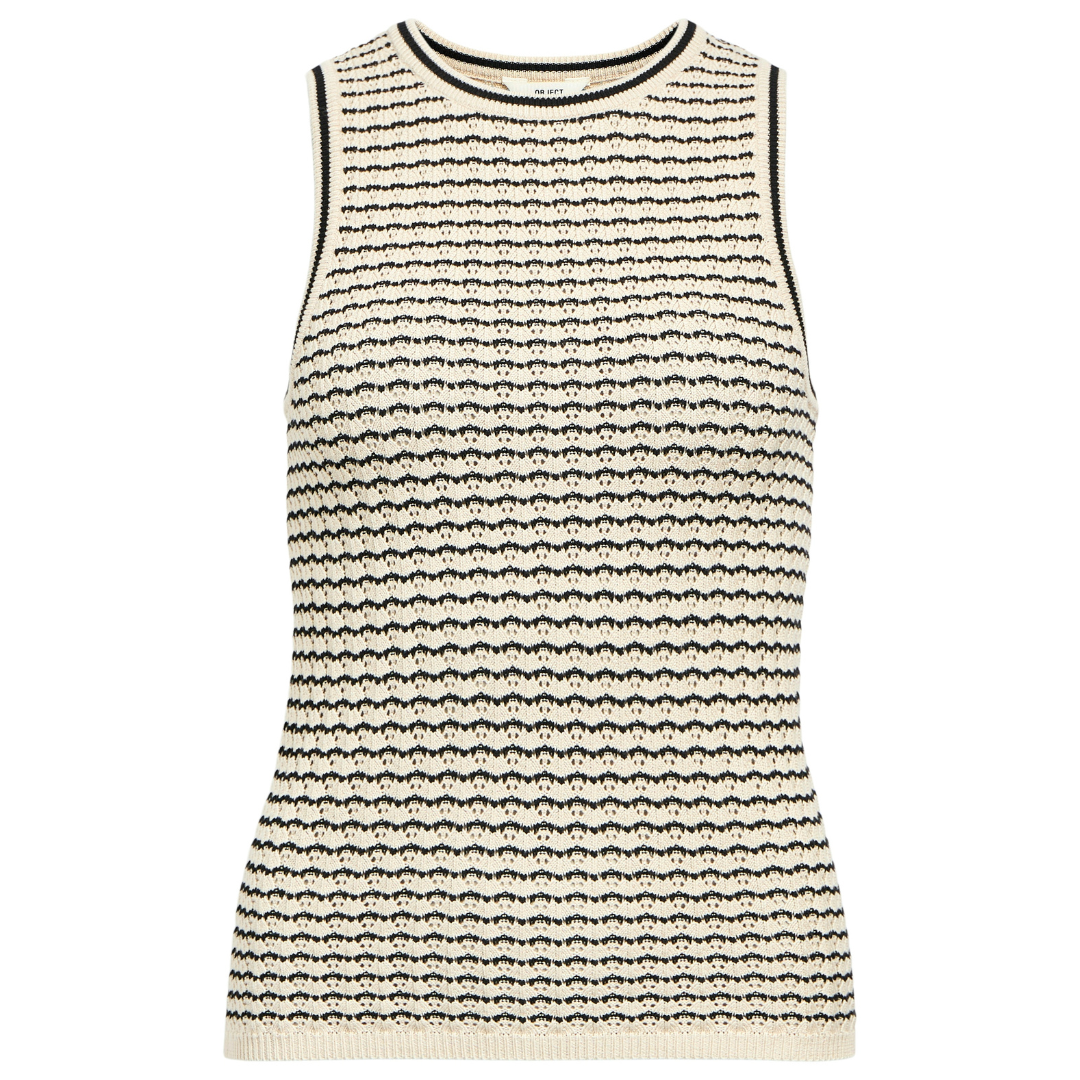 Object Ester Pattern Tank Top Sandshell/Black Levere