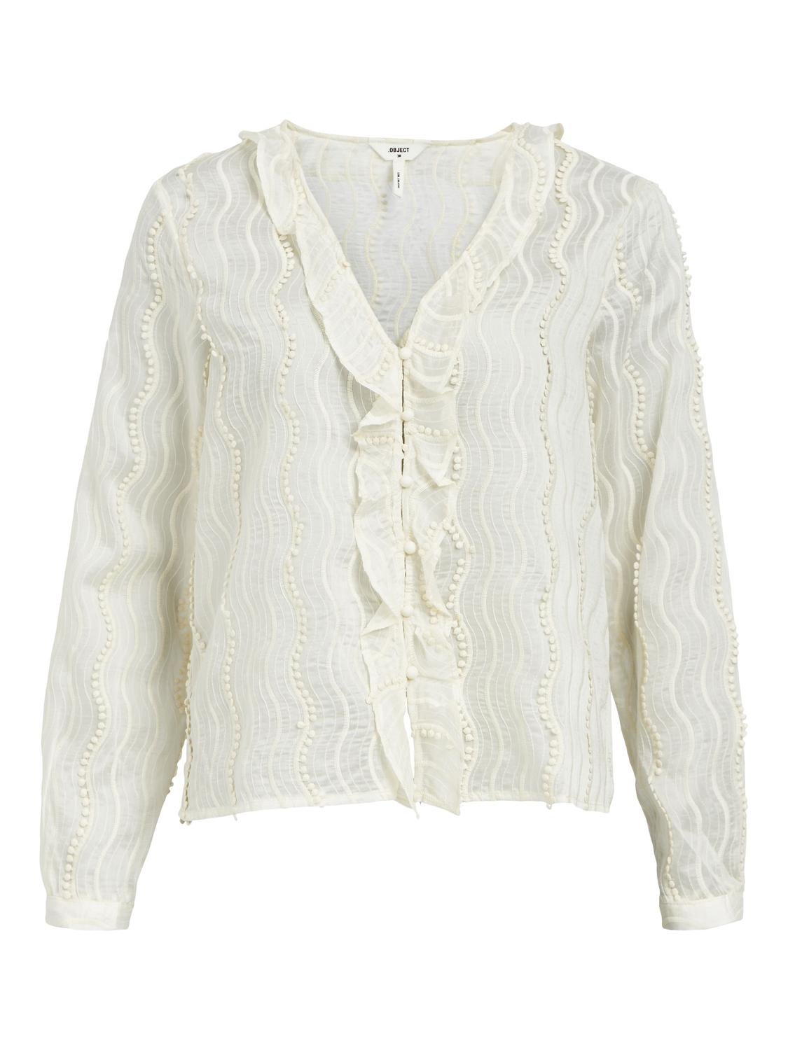 Object Katja L/S Bluse Cloud Dancer