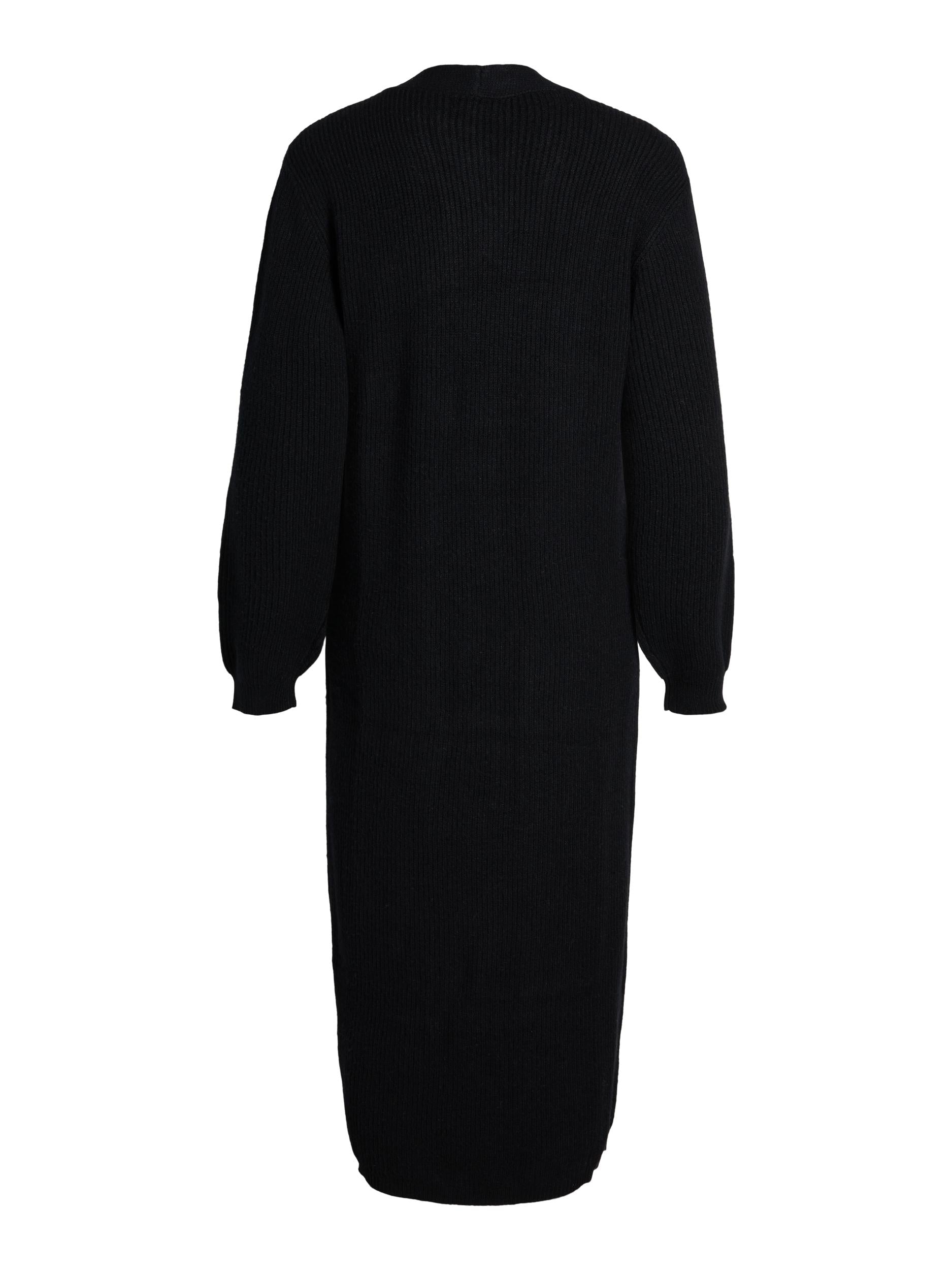 Object Malena Knit Long Cardigan Black