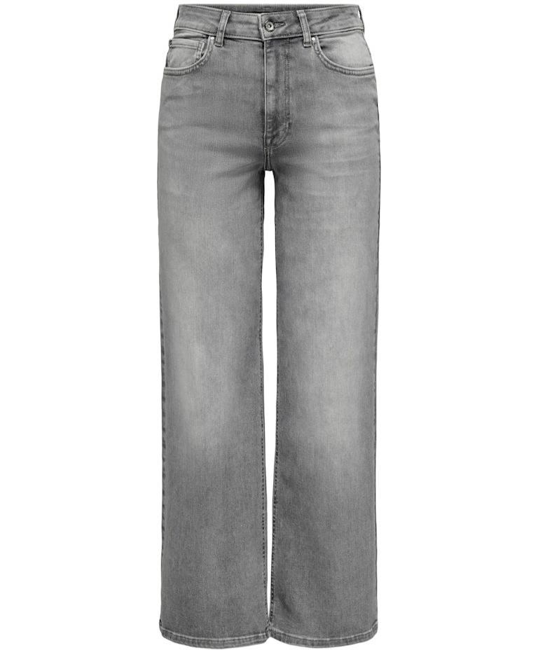 Only Madison Blush HW Wide Denim Jeans Light Grey Denim NO25