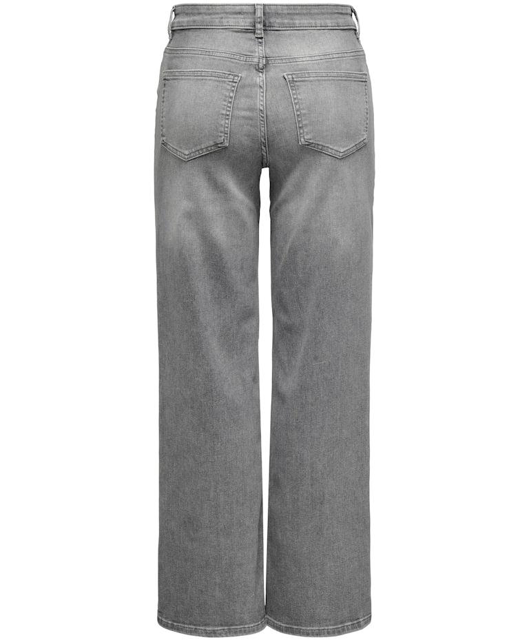 Only Madison Blush HW Wide Denim Jeans Light Grey Denim NO25