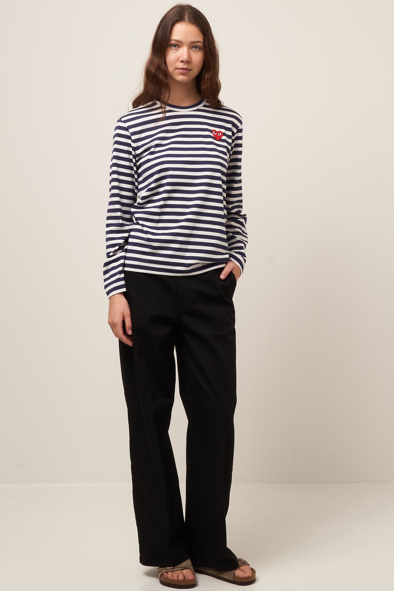 Striped LS T-shirt Navy