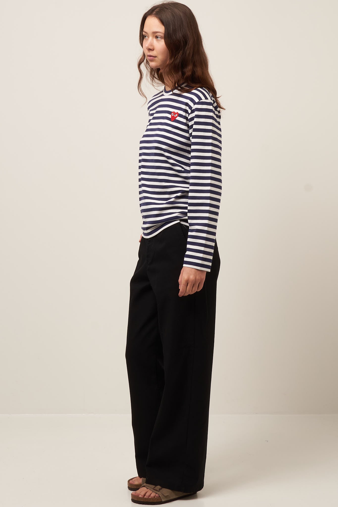 Striped LS T-shirt Navy