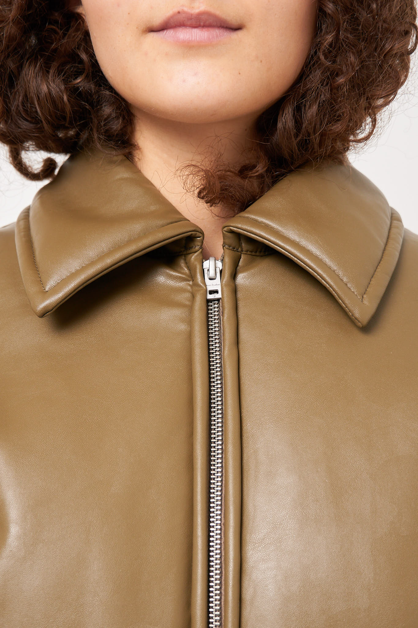 Coated Bomber Jacket Khaki Green Rabat
