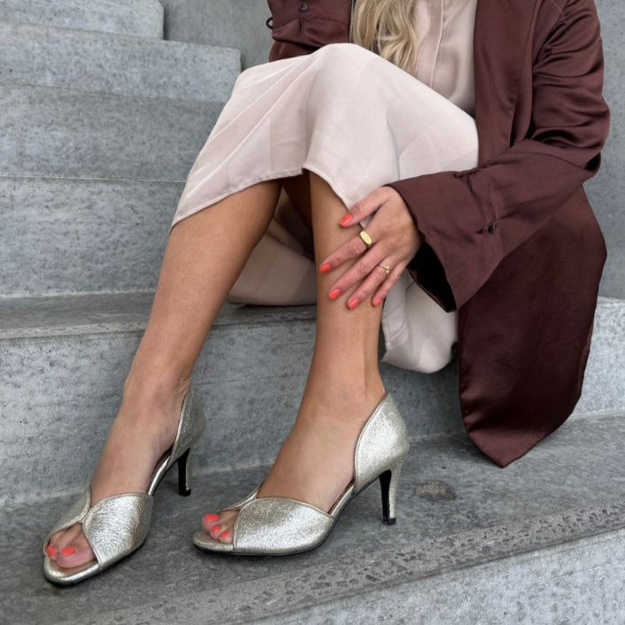Copenhagen Shoes Love And Peach Stilet Platino Udsalg