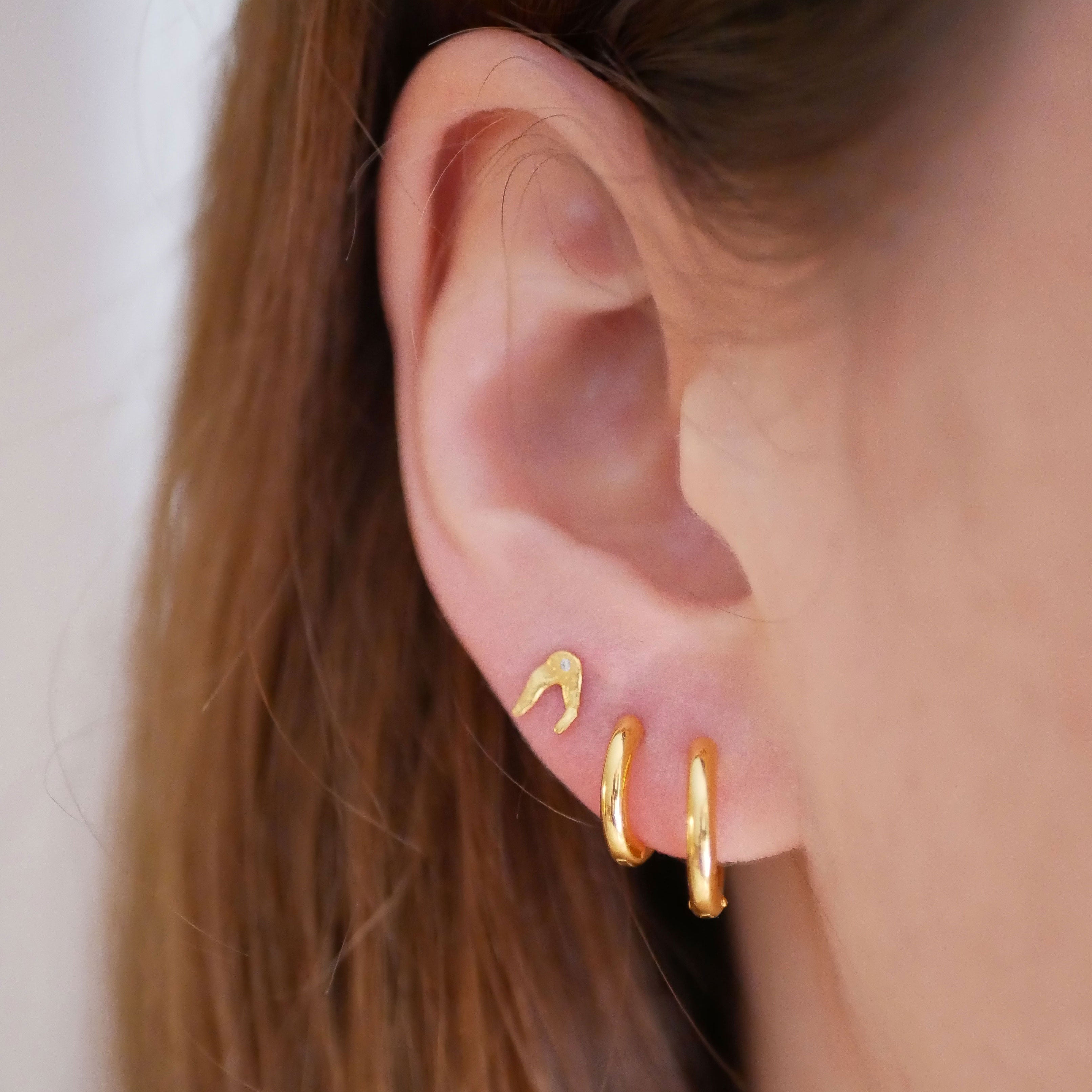 Enamel Chunky Classic 8 mm Øreringe Mode