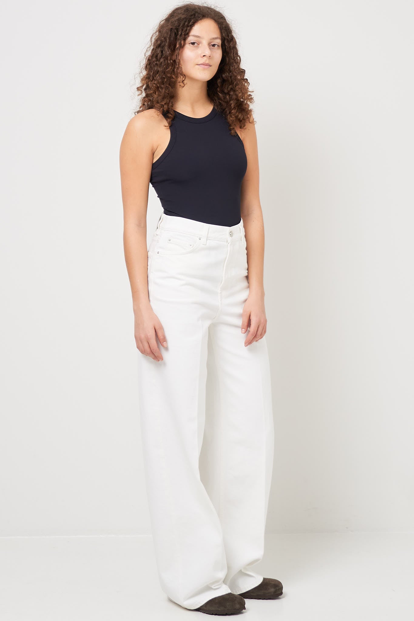 Wide Leg Denim White Rabat