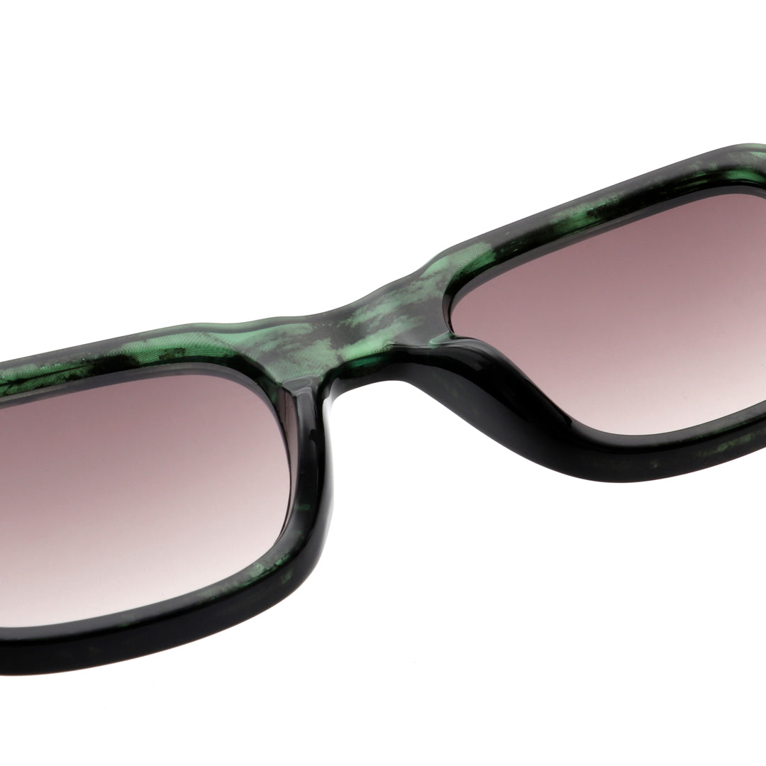A.Kjærbede Halo Solbriller Green Marble Transparent