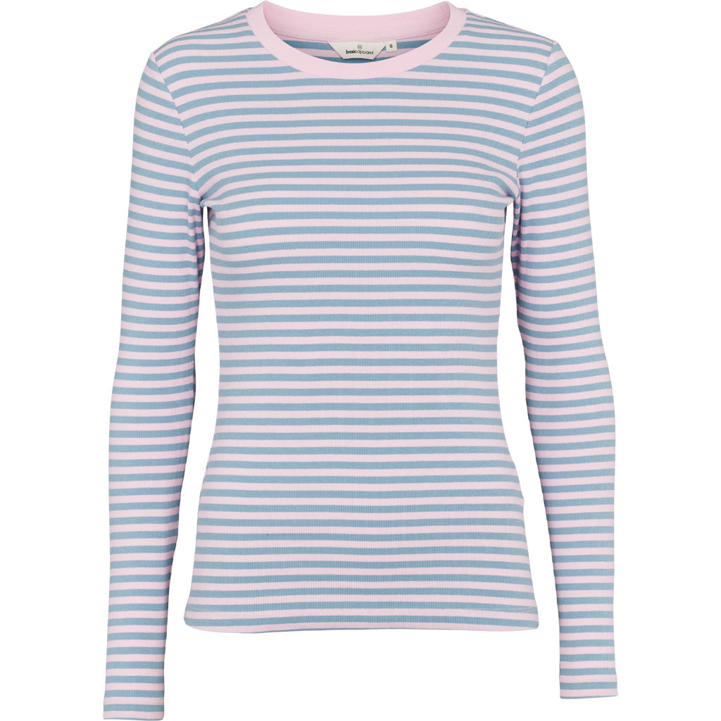 Basic Apparel Ludmilla LS Bluse Sweet Lilac/Windward Blue