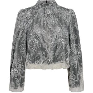 Co'Couture Simili Lace Ballon Bluse Bone Online Hot Salg